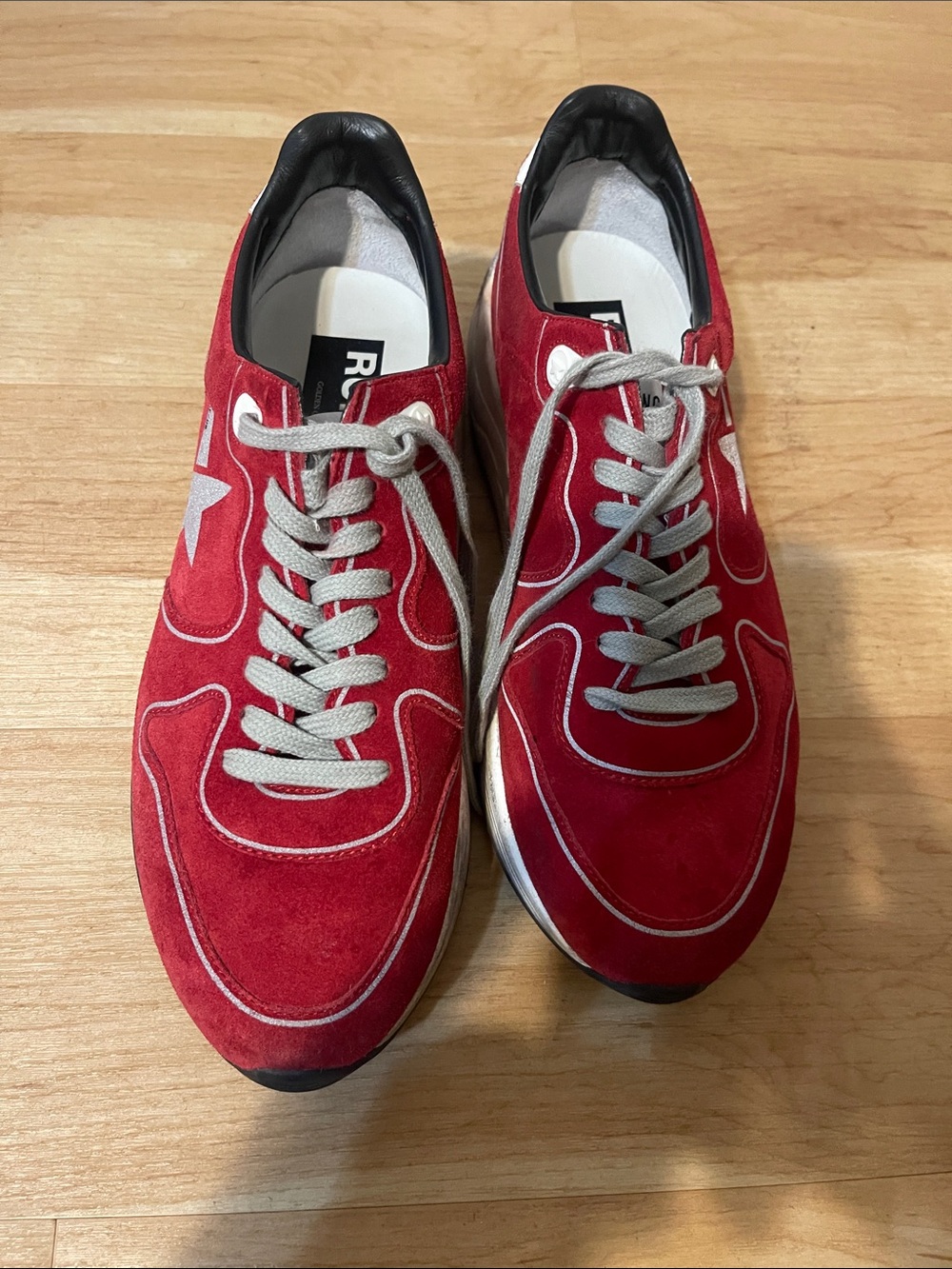 Golden Goose Red Suede Women’s Sneakers